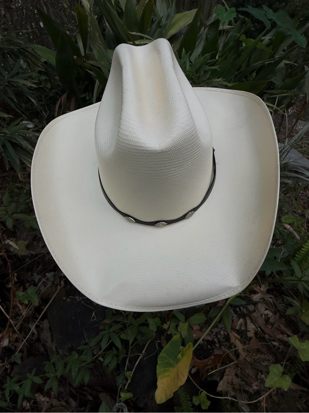 Valtierra White Straw Cowboy Hat Size 7 Mexican Sombrero Vaquero Cattleman